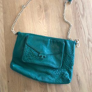 Tory Burch Emerald Pebble Leather Crossover Bag - BRAND NEW